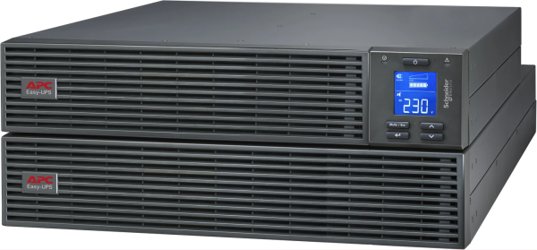 APC Easy UPS On-Line, 3kVA/2400W, Rackmount 4U, 230V, 6x IEC C13 + 1x IEC C19 outlets, Intelligent Card Slot, LCD, Extended Runtime, W/ rail kit